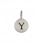 Sterling Silver Letter Charm - Initial Y 13x8mm