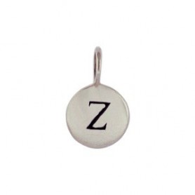 Sterling Silver Letter Charm - Initial Z 13x8mm