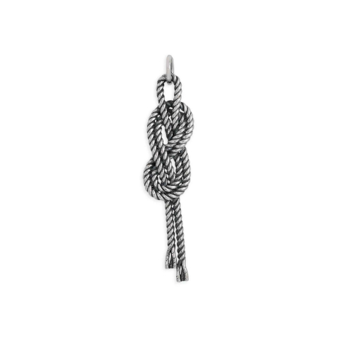 Nina Designs Sterling Silver Figure 8 Knot Charm 36x8mm