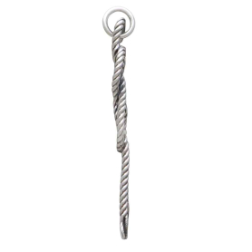 Sterling Silver Figure 8 Loop Knot Charm Side View
