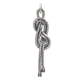 Sterling Silver Figure 8 Loop Knot Charm