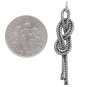 Sterling Silver Figure 8 Loop Knot Charm with Dime