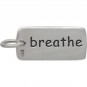 Sterling Silver Word Charm - Breathe 18x7mm