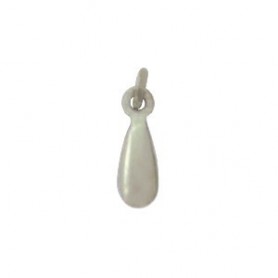 Sterling Silver Teardrop Dangle Charm - Medium 14x4mm