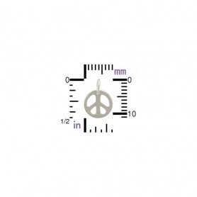 Sterling Silver Peace Charm - Small 12x9mm