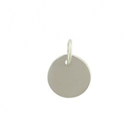 Silver Round Charm - Stamping Blank 11x9mm DISCONTINUED