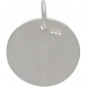 Sterling Silver Round Charm - Stamping Blank - Large 15x12mm