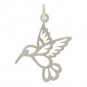 Sterling Silver Hummingbird Charm - Animal Charm 23x19mm