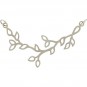 Sterling Silver Branch with Leaves Pendant Festoon 27x51mm