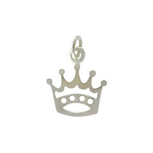 Sterling Silver Crown Charm 16x11mm