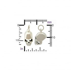 Sterling Silver Medium Skull Charm 16x7mm
