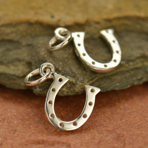 Sterling Silver Horseshoe Charm - Small 16x10mm