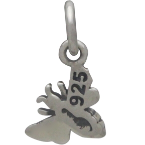 Sterling Silver Tiny Honey Bee Charm 13x7mm
