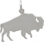 Sterling Silver Buffalo Charm - Stamping Blank 17x21mm