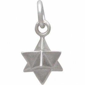 Sterling Silver Merkabah Charm 15x8mm