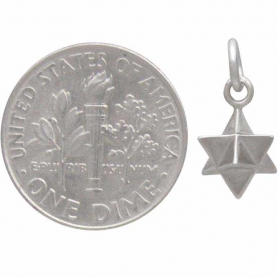 Sterling Silver Merkabah Charm 15x8mm