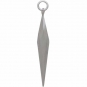 Sterling Silver Large Faceted Spike Pendant 40x5mm
