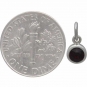 Sterling Silver Crystal Birthstone Charm - January 11x5mm