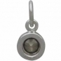 Sterling Silver Crystal Birthstone Charm - January 11x5mm