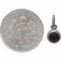 Sterling Silver Crystal Birthstone Charm -February 11x5mm