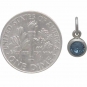 Sterling Silver Crystal Birthstone Charm - March 11x5mm