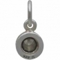 Sterling Silver Crystal Birthstone Charm - March 11x5mm