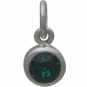 Sterling Silver Crystal Birthstone Charm - May 11x5mm