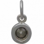 Sterling Silver Crystal Birthstone Charm - June 11x5mm