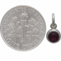 Sterling Silver Crystal Birthstone Charm - July 11x5mm