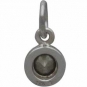 Sterling Silver Crystal Birthstone Charm- September 11x5mm