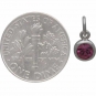 Sterling Silver Crystal Birthstone Charm - October 11x5mm