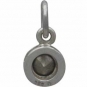 Sterling Silver Crystal Birthstone Charm - October 11x5mm