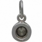 Sterling Silver Crystal Birthstone Charm -December 11x5mm