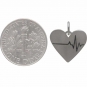 Sterling Silver Heartbeat Charm - Heart Charm