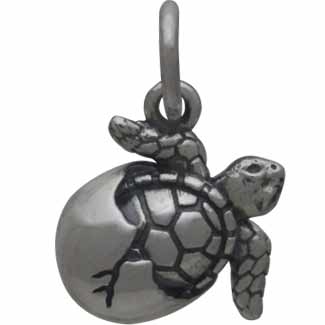 Sterling Silver Baby Sea Turtle Charm