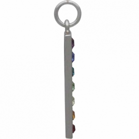 Sterling Silver Chakra Pendant with Crystals