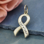 Sterling Silver Cancer Awareness Ribbon - Survivor