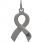 Sterling Silver Cancer Awareness Ribbon - Strength