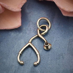 Sterling Silver Stethoscope Charm 20x11mm