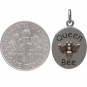 Sterling Silver Queen Bee Charm with Bronze Bee