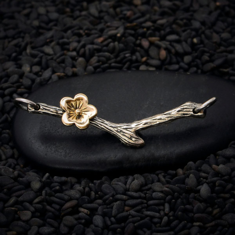 Silver Branch Festoon with Bronze Cherry Blossom