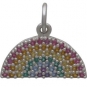 Sterling Silver Rainbow Charm with Nano Gem Crystals