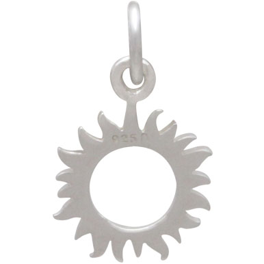 Sterling Silver Small Eclipse Charm -17mm