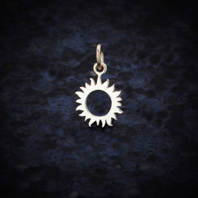 Sterling Silver Small Eclipse Charm -17mm