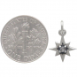 Sterling Silver 8 Point Star Charm with Nano Gem