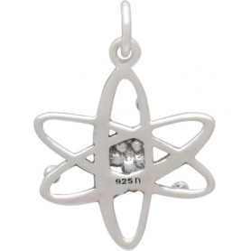 Sterling Silver Atom Charm 23x16mm