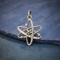 Sterling Silver Atom Charm 23x16mm