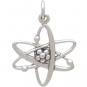 Sterling Silver Atom Charm 23x16mm