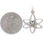 Sterling Silver Atom Charm 23x16mm