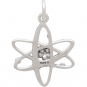 Sterling Silver Atom Charm 23x16mm